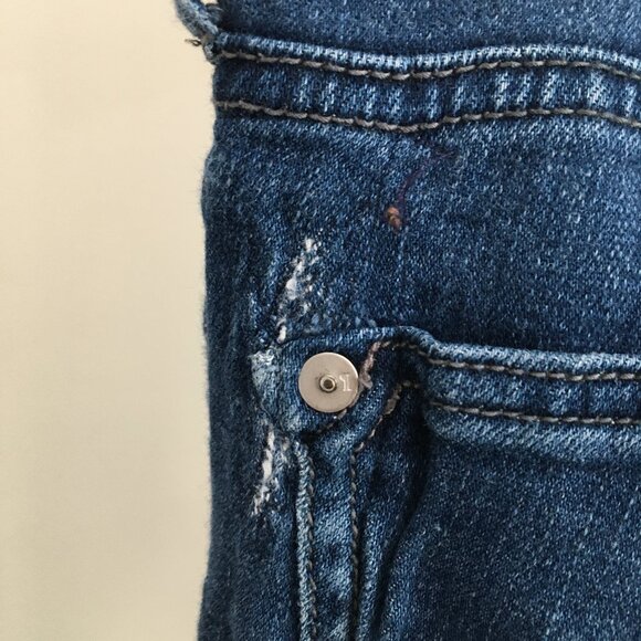 PILCRO Anthropologie Medium Wash Mid-Rise Raw Edge Step Hem Skinny Jeans - Picture 16 of 16